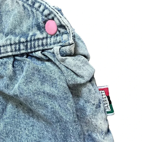 Vintage Jerrett Denim Embroidered Bubble Bib Overall Romper 12 Months - Picture 3 of 7